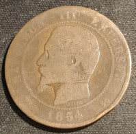 FRANCE - 10 CENTIMES 1854 B - Napoléon III Tête Nue - Gad 248 - KM 771.2 - 10 Centimes