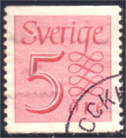 840 Sweden 1951 Numeral Chiffre 5o Rose (SWE-332) - Oblitérés