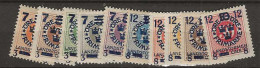 1918 MH Sweden Mi 115-124 - Unused Stamps