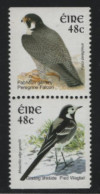 Ireland 2003 MNH Sc 1493, 1511 48c Peregrine Falcon, Pied Wagtail Pair Ex Booklet - Unused Stamps