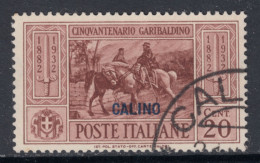 EGEO - CALIMNO - GARIBALDI - N.18 - USATO- LUXUS GESTEMPELT - Egée (Calino)