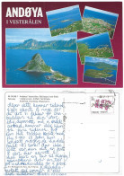 Norway Postcard 1991 Andøya I Vestfjorden, Bleikøya Med Bleik  - Nordmela    - Cancelled Sortland 30.7.91 - Lettres & Documents