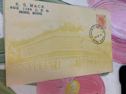 Hong Kong Stamp 1954 Postally Cover Special Slogan 1952 - Lettres & Documents