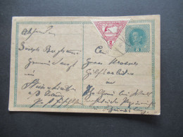 1918 Österreich 8 Heller GA Mit ZuF Drucksachen Eilmarke Merkurkopf Nr.217 - Briefkaarten