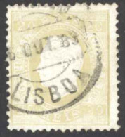 Portugal Sc# 39 Used (b) 1870-1884 20r Bister King Luiz - Oblitérés