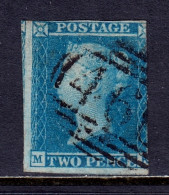 Great Britain - Scott #4 - Used - 3 Margins, Pencil/rev. - SCV $50 - Gebruikt