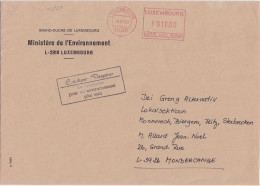 36527# EMA LETTRE AFFRANCHISSEMENT MECANIQUE 146 Obl LUXEMBOURG 1990 Pour MONDERCANGE - Frankeermachines (EMA)