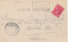 36539# CARTE POSTALE GRANDE BRETAGNE Datée De DIFFERDANGE Obl AMBULANT LUXEMBOURG LONGWY 1902 AUDUN LE TICHE MOSELLE - 1895 Adolphe Profil