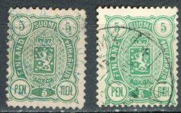 Finlande    Yvert  29A Et 29B  Ou Michel  28A Et 28B    Ob  TB   - Used Stamps