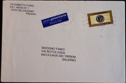 Padova 21.4.2002 Prioritario Eur.0,62  (IPZS - Roma - 2002 / 2 Trattini) - 2001-10: Poststempel