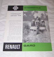 FEUILLET PUB PUBLICITAIRE MATERIEL AGRICOLE RENAULT GYROBROYEUR GARD ( TRACTEUR, TRACTEURS, MOTOCULTURE ) - Tractors