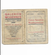 Vieux Papiers - Calendrier De L'Union Sportive Montluçonnaise Rugby Saison1927-1928 - Petit Format : 1921-40