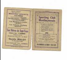 Vieux Papiers - Calendrier Du Sporting Club Montluçonnais Rugby Saison 1929-1930 - Kleinformat : 1921-40