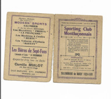 Vieux Papiers - Calendrier Du Sporting Club Montluçonnais Rugby Saison 1929-1930 - Petit Format : 1921-40