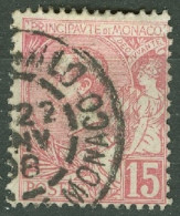 Monaco 15 Ob TB - Used Stamps