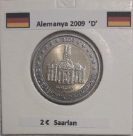 2 Euros Alemania / Germany   2009 Saarland  D,F O J Sin Circular - Deutschland