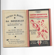 Vieux Papiers - Calendrier De L' Union Sportive Montluçonnaise Rugby Saison 1932 -1933 - Small : 1921-40