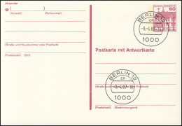 P 137 II BuS 60/60 Pf Letterset, Doppelkarte, VS-O Berlin - Postcards - Mint