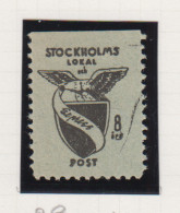 Zweden Lokale Zegel Cat. Facit Sverige 2000 Private Lokaalpost Stockholm Lokal Och Expresspost 2B - Local Post Stamps