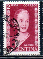 ARGENTINA 1952 1953 EVA PERON 2p USED USADO OBLITERE' - Oblitérés