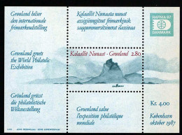 1987 Hafnia  Michel GL BL2 Stamp Number GL 199 Yvert Et Tellier GL BF2 Stanley Gibbons GL MS193 Xx MNH - Blocs