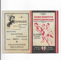 Vieux Papiers - Calendrier De L' Union Sportive Montluçonnaise Rugby Saison 1934 -1935 - Kleinformat : 1921-40