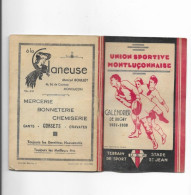 Vieux Papiers - Calendrier De L' Union Sportive Montluçonnaise Rugby Saison 1937 -1938 - Small : 1921-40