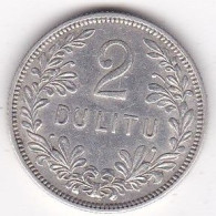 Lituanie 2 Litu 1925, En Argent, KM# 77, Superbe - Lithuania
