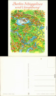 Ansichtskarte Köpenick-Berlin Landkarte: Berlin-Müggelsee Und Umgebung 1980 - Köpenick