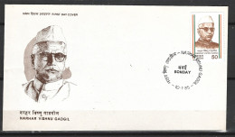 INDE. N°827 De 1985 Sur Enveloppe 1er Jour. Narhar Vishnu Gadgil. - FDC