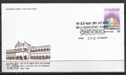 INDE. N°702 Sur Enveloppe 1er Jour De 1982. Ecole Des Arts De Bombay. - FDC