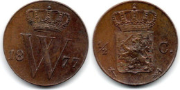MA 33892 / Pays Bas - Netherlands - Niederlande 1/2 Cent 1877 SUP - 1849-1890: Willem III.