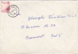 DAM, WATER POWER PLANT, STAMP ON COVER, 1972, ROMANIA - Covers & Documents