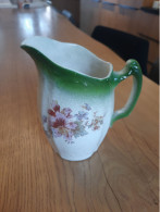 Ancien Pot à Lait Céramique Décoration Florale - Other & Unclassified