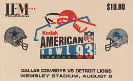 PREPAID PHONE CARD USA  AMERICAN BOWL 93 (CZ81 - Other & Unclassified
