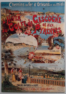 GOLFE GASCOGNE Et PYRENEES - Train Chemins Fer Orléans - Carte Moderne Reproduisant Affiche Ancienne - Aquitaine