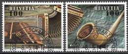 2014 Schweiz   Mi. 2349-50 FD-used     Europa: Volksmusikinstrumente - Used Stamps