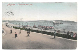 Postcard UK England Devon Paignton Esplanade & Pier Posted 1906 - Paignton