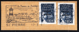 St. Pierre & Miquelon - 2000 - France And America - Marianne SPM - Cut-out With SPM Postmark - Oblitérés