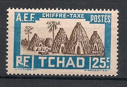 TCHAD - 1930 - Taxe TT N°YT. 15 - Village 25c - Neuf Luxe ** / MNH / Postfrisch - Ungebraucht