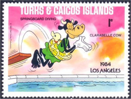 886 Turks Caicos Diving Plongeon Plongee Diver MNH ** Neuf SC (TUK-75e) - Kunst- Und Turmspringen