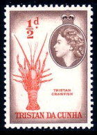 876 Tristan Da Cunha Crevette Shrimp VLH * Neuf Ch Légère (TDC-1) - Crustacés