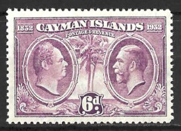 CAYMAN Is.....KING GEORGE V...(1910-36..)....." 1932.."......6d.......SG91....(CAT.VAL.£14..)......MH... - Cayman (Isole)