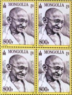 MONGOLIA 2019 150TH BIRTH ANNIVERSARY OF MAHATMA GANDHI SINGLE STAMP BLOCK OF 4 FORMAT MNH RARE - Mahatma Gandhi