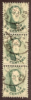 OBP 13A Bande Verticale De 3 Obl. EC CHARLEROI - 1863-1864 Medaglioni (13/16)