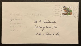 Lettre Affr. Timbre Rouleau OBP R82 Avec Numéro "inverse" Sur Le Verso - Rouleaux