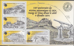 TAAF 2024 Bloc Feuillet 150 Ans Missions Astronomiques De 1874 Neuf ** - Unused Stamps