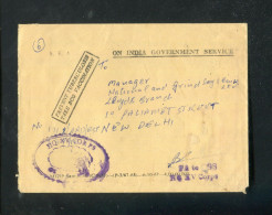 "INDIEN" Brief "ON INDIA GOVERNMENT SERVICE" (A0218) - Dienstzegels