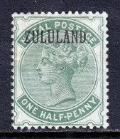 ZULULAND — SCOTT 12a — 1888 ½d QV OVERPRINT WITH PERIOD — MH — SCV $62 - Zoulouland (1888-1902)