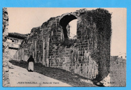 586 SPAIN ESPAÑA PAIS VASCO FUENTERRABIA RUINAS DEL FUERTE / RUINS   POSTCARD - Autres